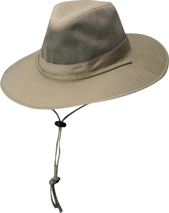 Dorfman Pacific - Safari hoed van solarweave voor heren - Camel | bol.com