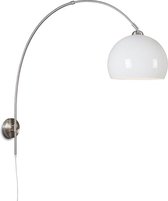 QAZQA bow - Moderne Wand booglamp voor binnen - 1 lichts - D 1160 mm - Wit - Woonkamer | Slaapkamer | Keuken