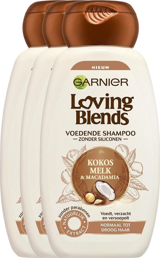 Garnier Loving Blends Kokos & Macadamia Shampoo 3 x 250ml