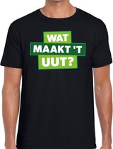 Wat maakt t uut zwart festival t-shirt heren L