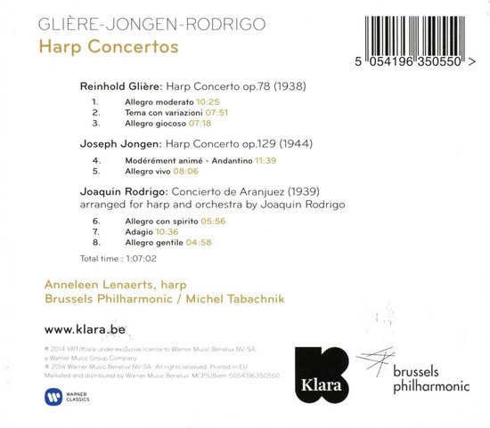 Harp Concertos (Klassieke Muziek CD) Anneleen Lenaerts