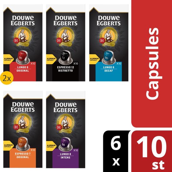 fotografie Prime analyseren Douwe Egberts mixpakket koffiecups - 600 capsules - 5 smaakvarianten |  bol.com