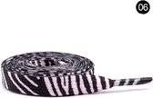 Schoenveters - Zebraprint - 120 cm