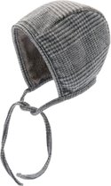 CTH Mini Esther Jr Babymuts Glencheck Grijs-44