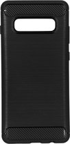 Brushed Backcover Samsung Galaxy S10 Plus hoesje - Zwart