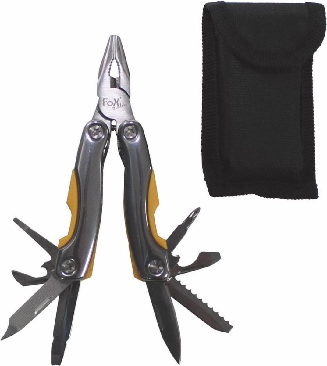 Fox Outdoor Multitool, kleine uitvoering, 9-delig