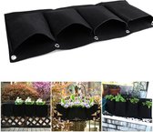 Horizontale Plantenhanger Balkon - horizontale plantenzak – horizontale moestuin – hangende tuin - 4 zakken