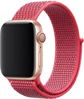 KELERINO. Nylon bandje - bandje geschikt voor Apple Watch Series 1/2/3/4 (42&44mm) - Hibiscus