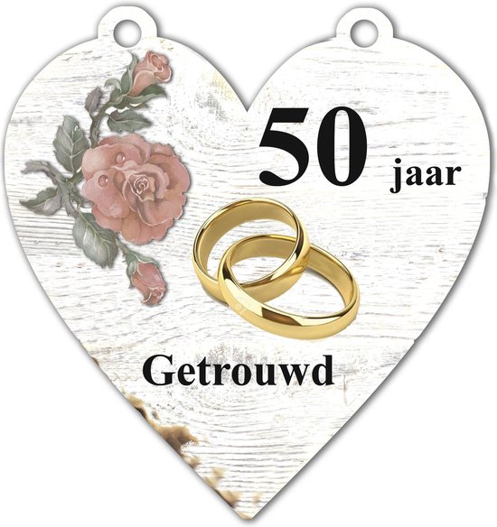 Hedendaags bol.com | Spreukenbordje: 50 Jaar getrouwd AK-86