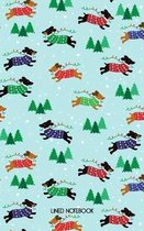 Holiday Dachshund Dogs Lined Notebook