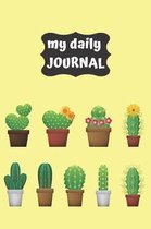 Cactus Lovers Blank Lined Journal Notebook