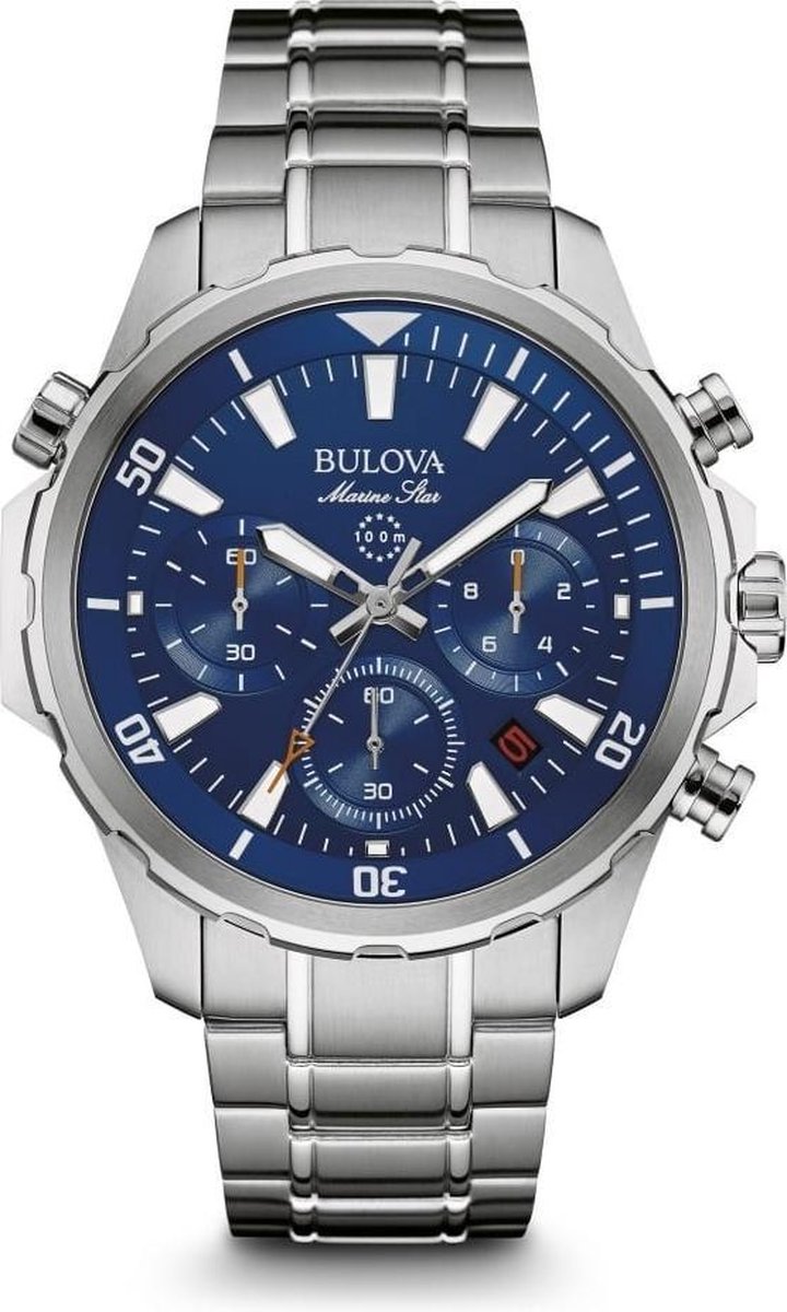 Bulova Marine Star 96B256 Horloge - Staal - Zilverkleurig - Ø 44 mm