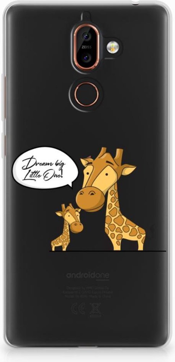 Nokia 7 Plus Telefoonhoesje met Naam Giraffe