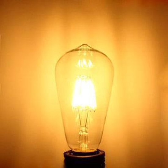 E27 LED lamp 6W - rustieke sfeer 2200k dimbaar ST64 Amber | bol.com