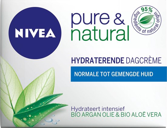 NIVEA Pure & Natural Normale/Gemengde Huid - 50 ml - Dagcrème