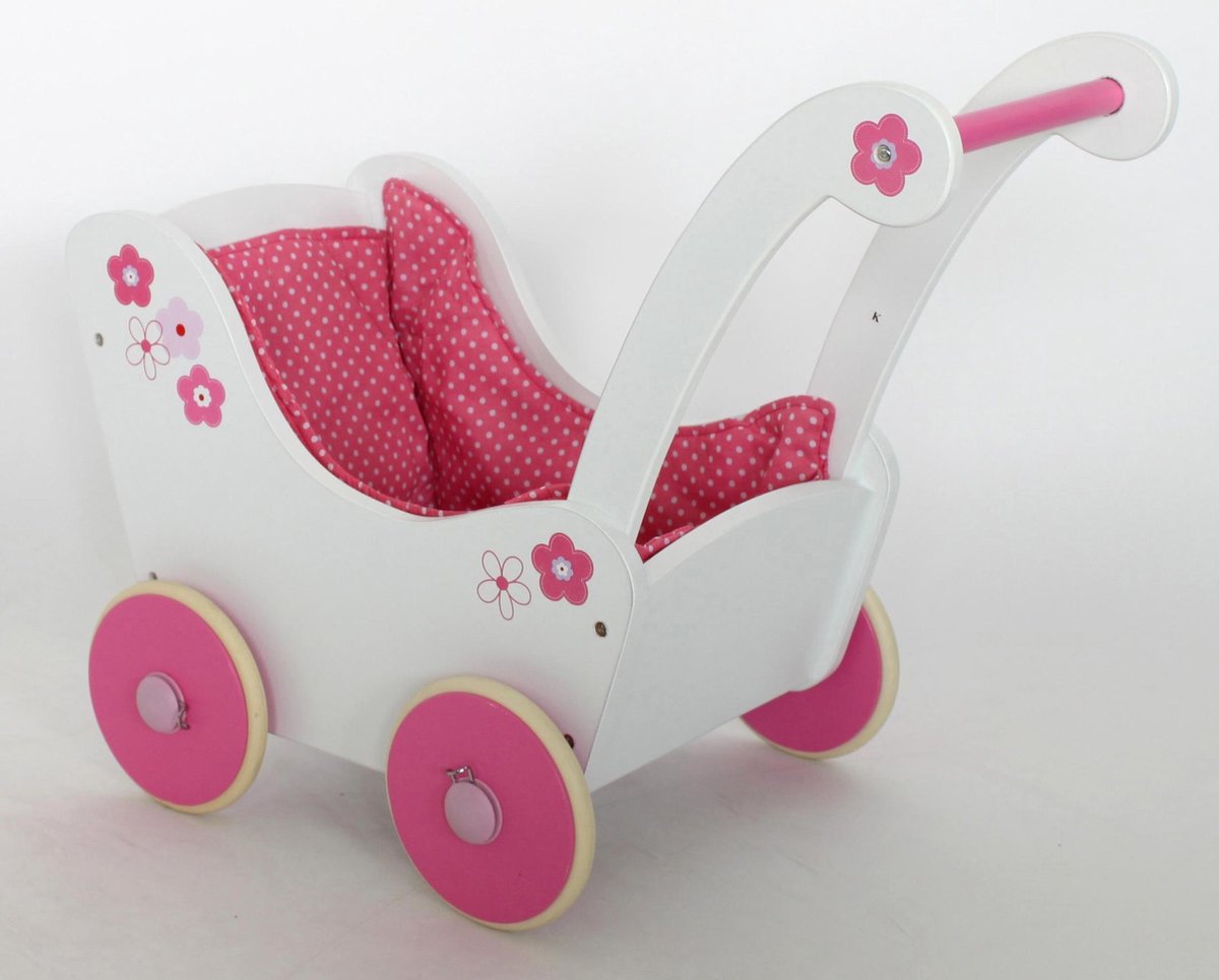 4004181425993 UPC Chic Holz-puppenwagen Holz Weiss / Rosa
