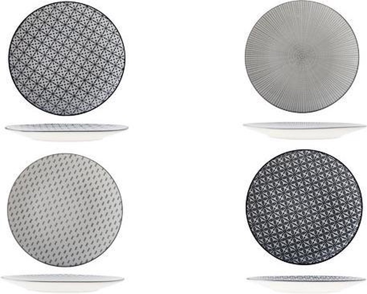 Cosy&Trendy Mix Crazy dinerbord Ø 26,8 cm - assorti - Set-4