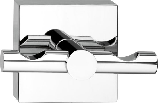 Tesa powerbutton deluxe duohaak vierkant chroom