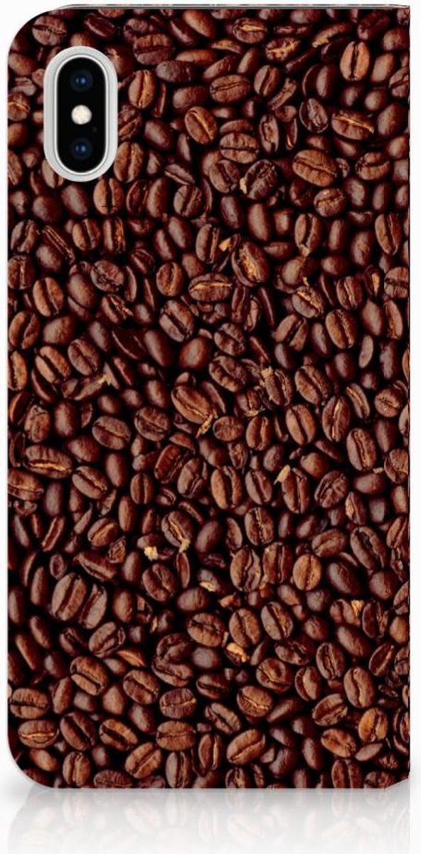 Apple iPhone Xs Max Flip Style Cover Koffiebonen