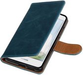 Zakelijke Book Case Telefoonhoesje Geschikt voor de Huawei Nova Plus - Portemonnee Hoesje - Pasjeshouder Wallet Case - Blauw