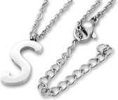 Amanto Ketting Letter S - 316L Staal - Alfabet - 19x8mm - 50cm