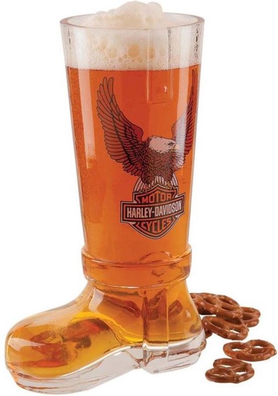 Klein Arbitrage fusie Harley-Davidson Eagle Glazen Laars Bier Glas | bol.com