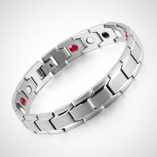 Magneet armband - heren - RVS - zilverkleurig | bol.com