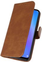 Bookstyle Wallet Cases Hoes voor Huawei P Smart Plus Bruin