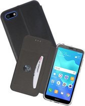 Slim Folio Case - Book Case Telefoonhoesje - Folio Flip Hoesje - Geschikt voor Huawei Y5 Lite / Y5 Prime 2018 - Zwart