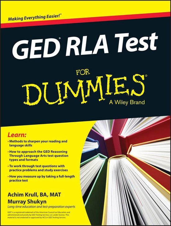 GED RLA For Dummies - cover