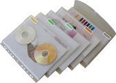 EXXO-HFP #35661 - A4 INDEX Ringband Documententas - 20mm cap. - 2x CD fronttas - Kleurloos - 2 Pakken @ 10 stuks