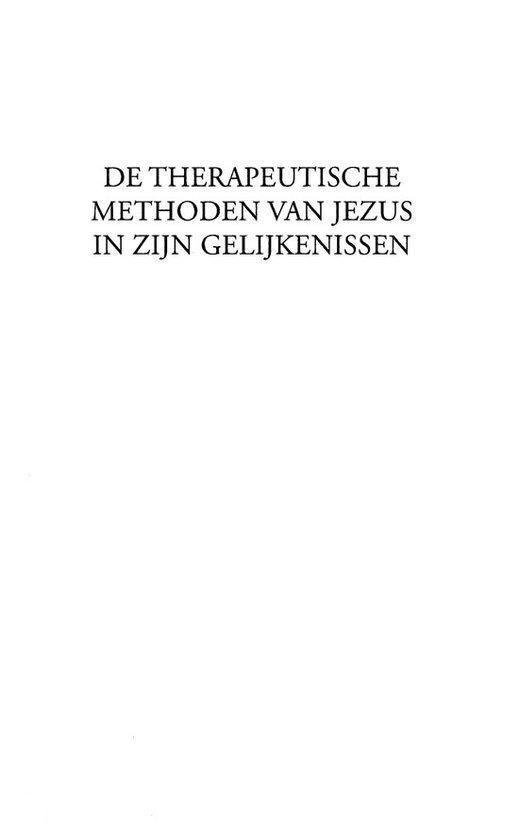 Titelpagina van een boek: 'De therapeutische methoden van Jezus in zijn gelijkenissen'.