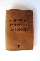 Paspoorthoesje | Quote, IK BEWONDER | Bruin