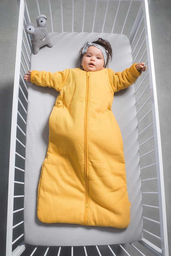 Jollein Padded Babyslaapzak met afritsbare mouw - 90cm - ocher