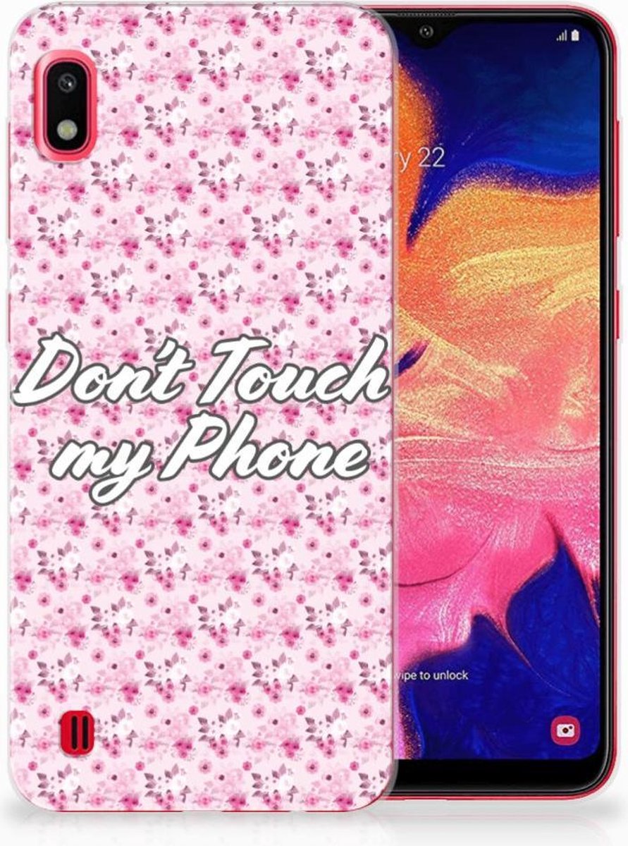 TPU Hoesje voor Samsung Galaxy A10 Silicone-hoesje Flowers Pink DTMP