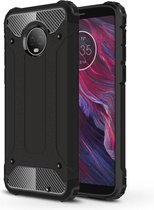 Motorola Moto G6 Plus Armor Hybrid Hoesje - Zwart