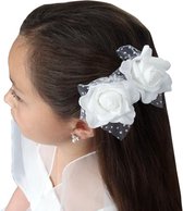 Jessidress Haarclip Witte Haarbloemen