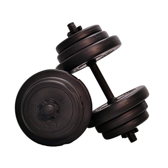 Focus Fitness – Verstelbare Dumbbell Set 20 kg – Verstelbare Dumbbellset 2 x 10 kg - Gewichten - Halterset - Zwart