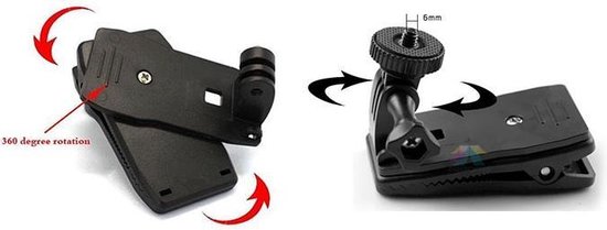 Pince de fixation 360° pour GoPro