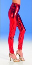 Rode glimmende legging voor dames 36-38 (S/M)
