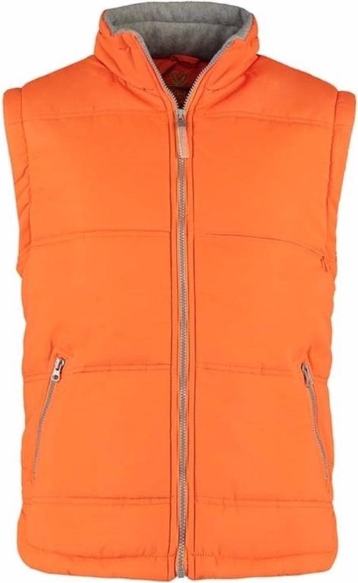 Basic bodywarmer oranje voor heren - winddichte mouwloze sport vesten L (40/52)