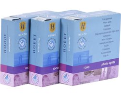 Fotoplakkers - Henzo - Plakstrips - 3x 1000 stuks - Transparant
