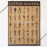 Gitaar Helden Poster met o.a. Jimi Hendrix, Stevie Ray Vaughan (53 x 38 cm)