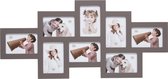 Deknudt Frames fotolijst S65SW9 - taupe - hout - 8 foto's 10x15 cm