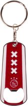 Ajax-sleutelhanger opener wit/rood logo