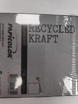 Papicolor Recycled Kraft Dubbele Kaart 132 x 132 mm Zwart