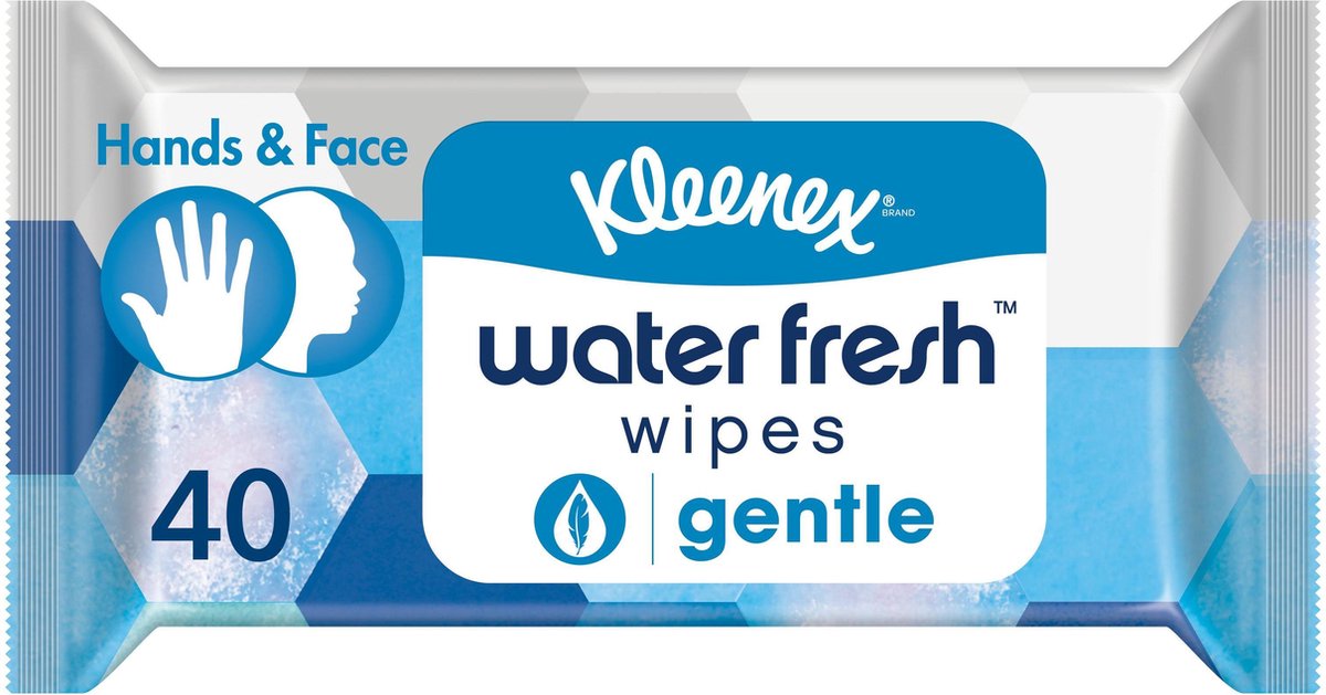 Kleenex vochtige doekjes - Water Fresh tissues - 40 x 12 stuks