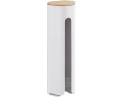 Wattenschrijfjes houder muur / wandhangend wit met hout