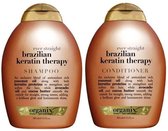 OGX Organix Brazilian Keratine Therapy Combo Set-Shampoo & Conditioner - Droog & Beschadigd Haar