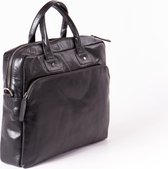 Lederen laptoptas- blauw- business tas- aktentas